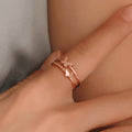 Trivya-Rose-Gold-Butterfly-Ring-Set-of-Steel-Plated-Ring-Model-04